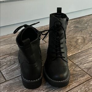 NWOT black combat boots